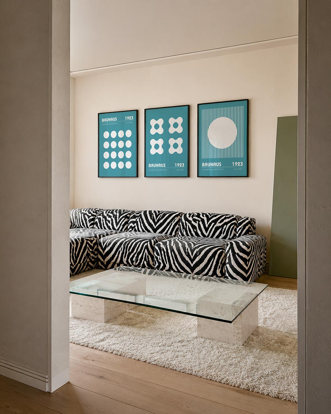 Cirkelpatroon blauw Posterset