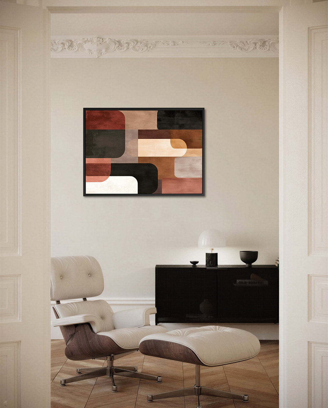 Geometrische vormen compositie Kunstwerk