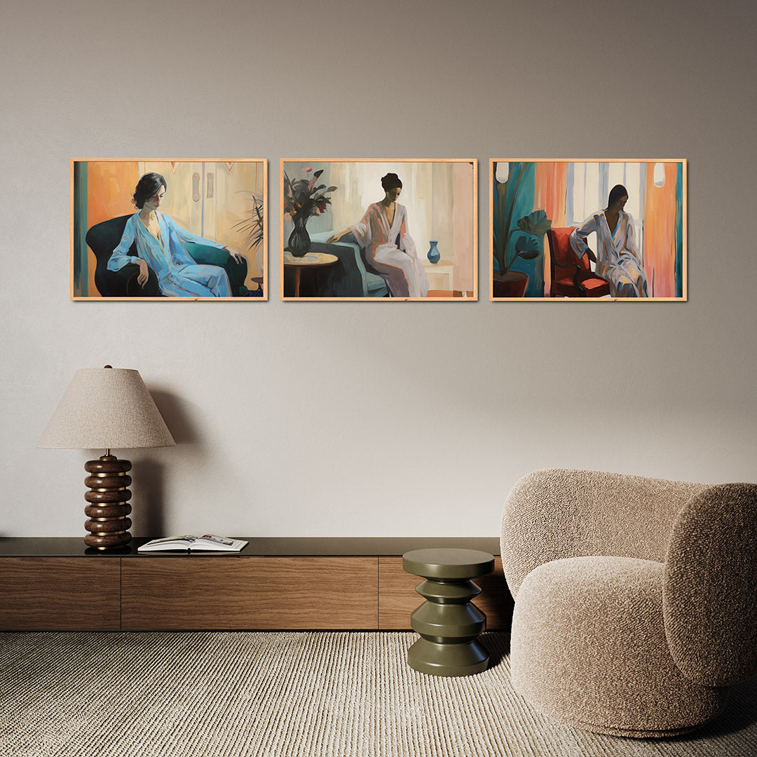 Zachte kleurharmonie Posterset