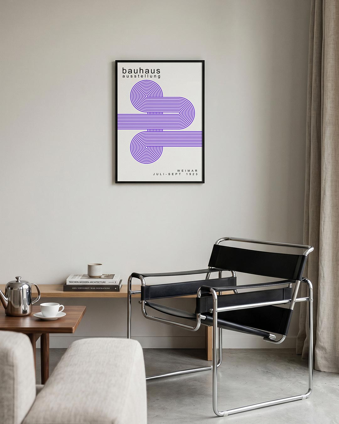 Lijnen en cirkelpatroon Poster