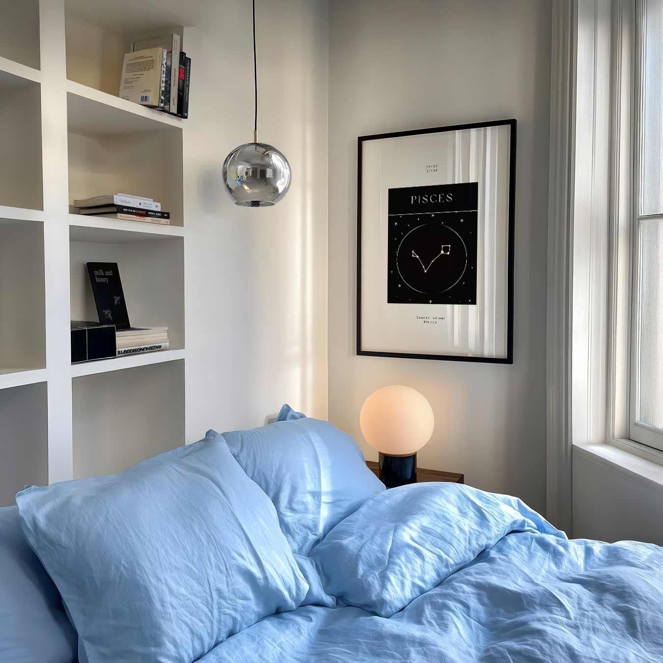 Minimalistische Vissen Sterrenbeeld Poster-WallArtistic