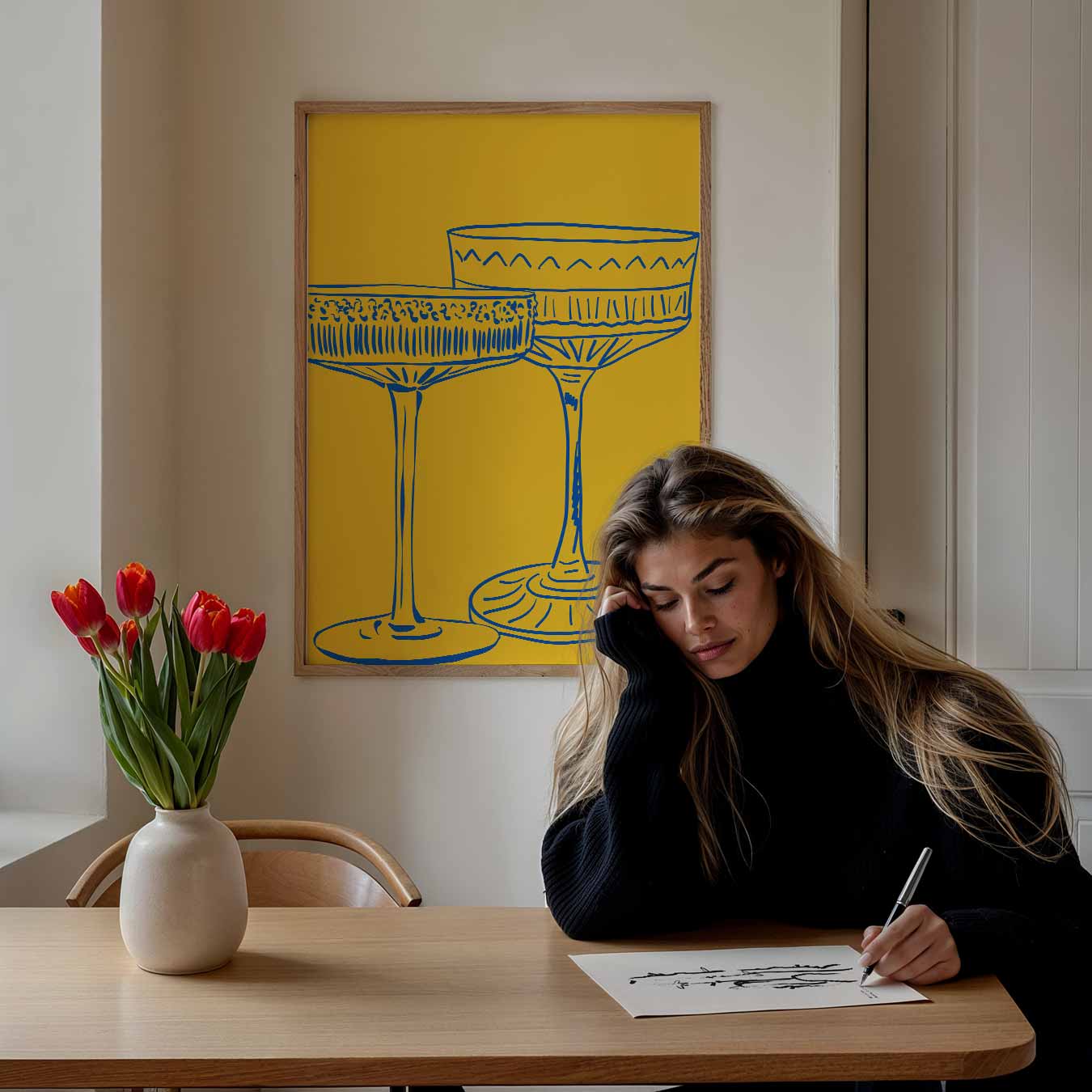 Stijlvolle Cocktailglazen Poster-WallArtistic