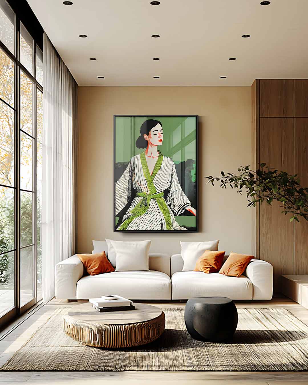 Rust in Groen Kunstwerk-canvas-dibond-plexiglas-wanddecoratie-WallArtistic