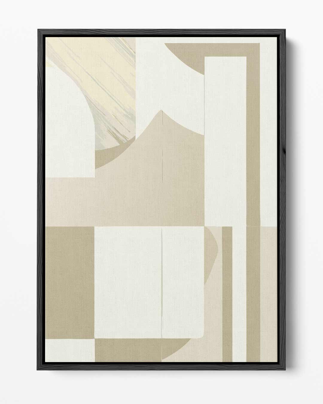 Abstracte Harmonie in Beige Kunstwerk-canvas-dibond-plexiglas-wanddecoratie-WallArtistic