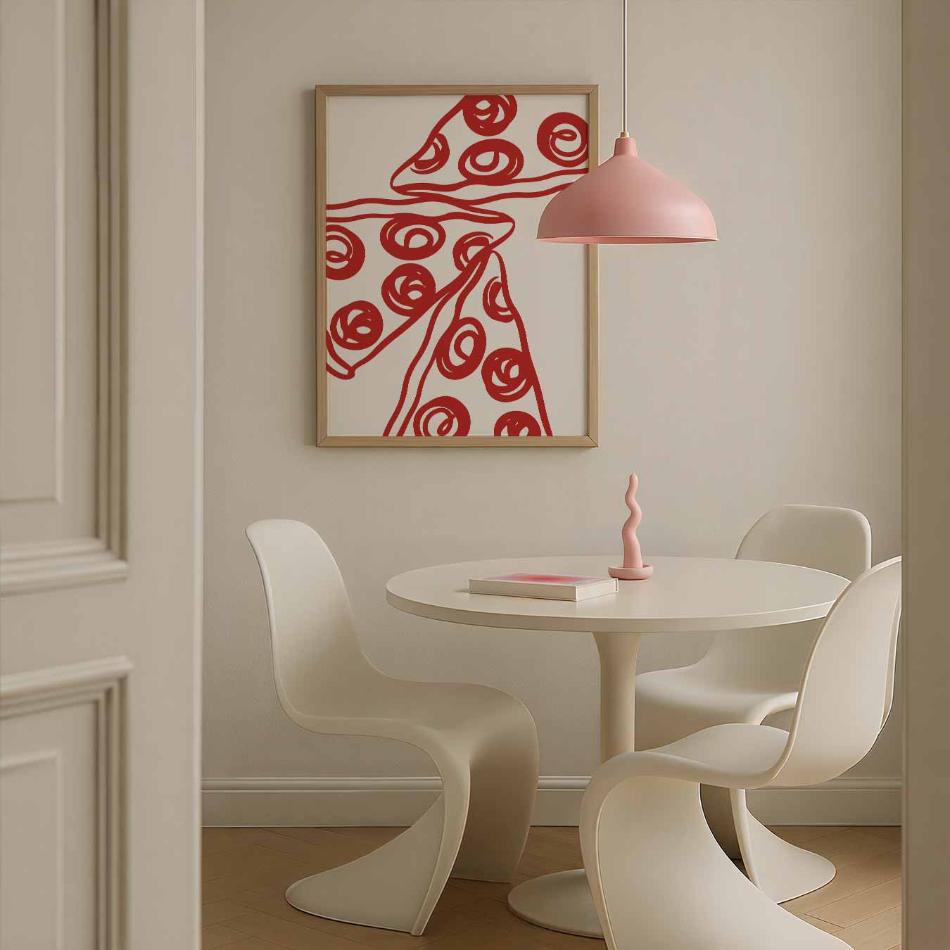 Abstract Red Swirls Poster-WallArtistic