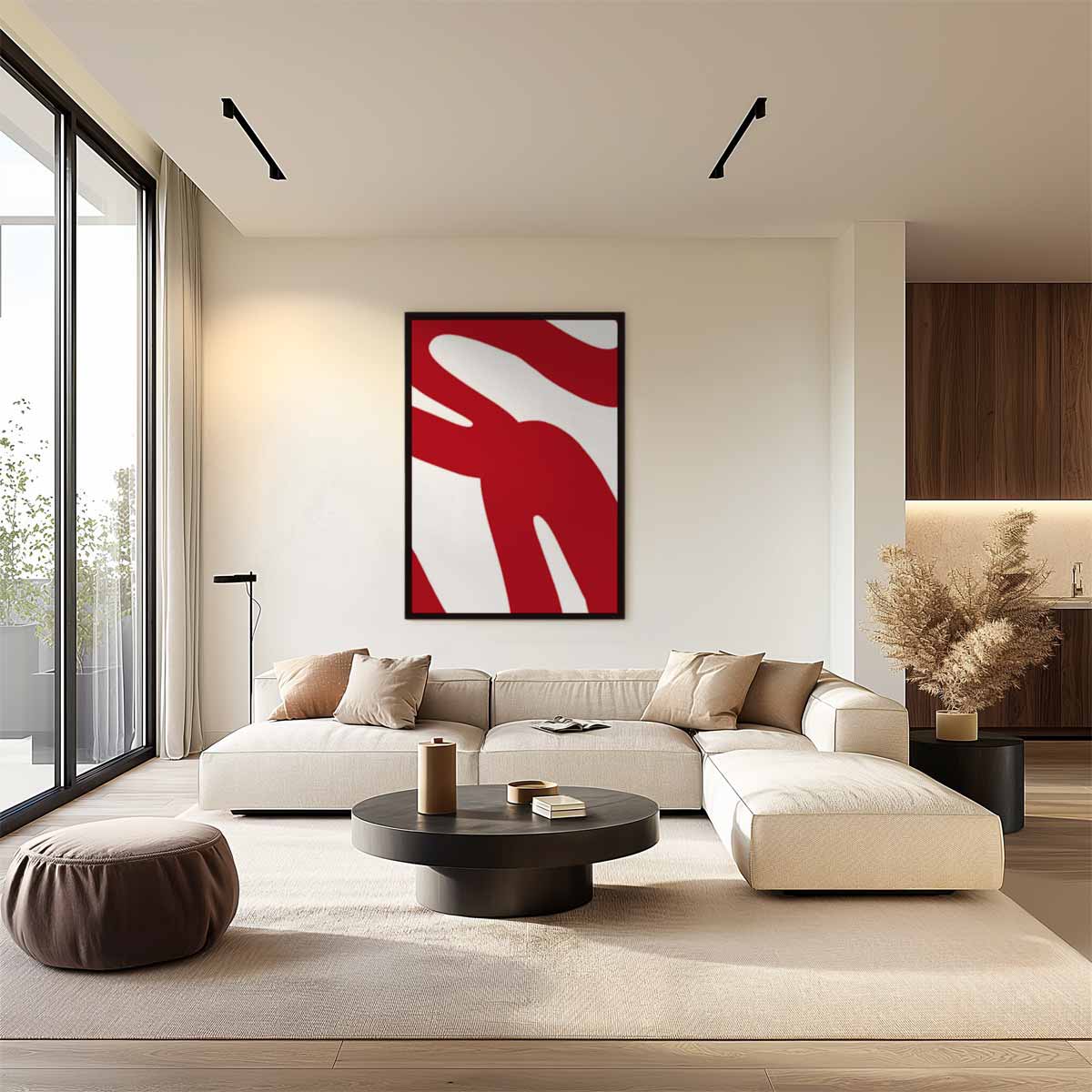Vurig Abstract Kunstwerk-canvas-dibond-plexiglas-wanddecoratie-WallArtistic