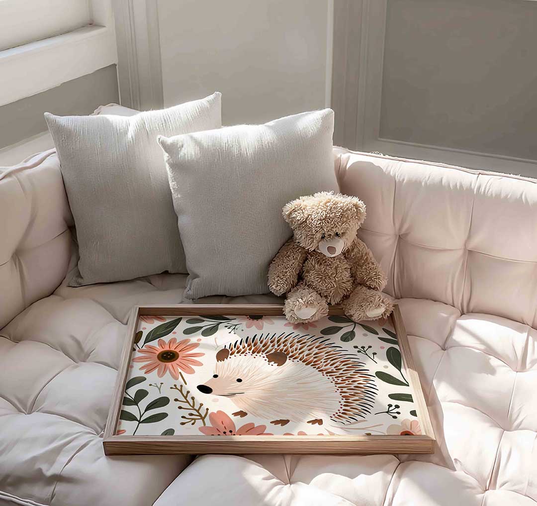 Egel en bloemen Poster