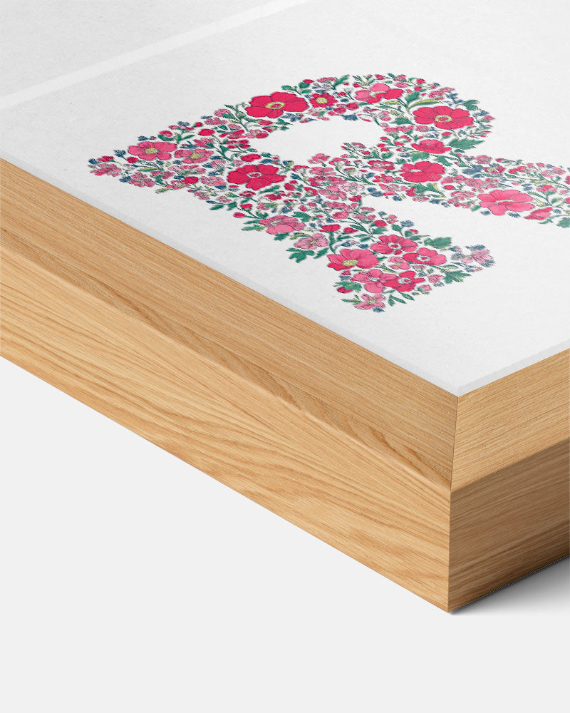 Bloemrijke Letter R Poster-WallArtistic