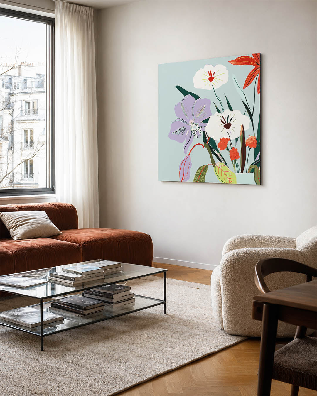 Bloemrijke compositie Kunstwerk