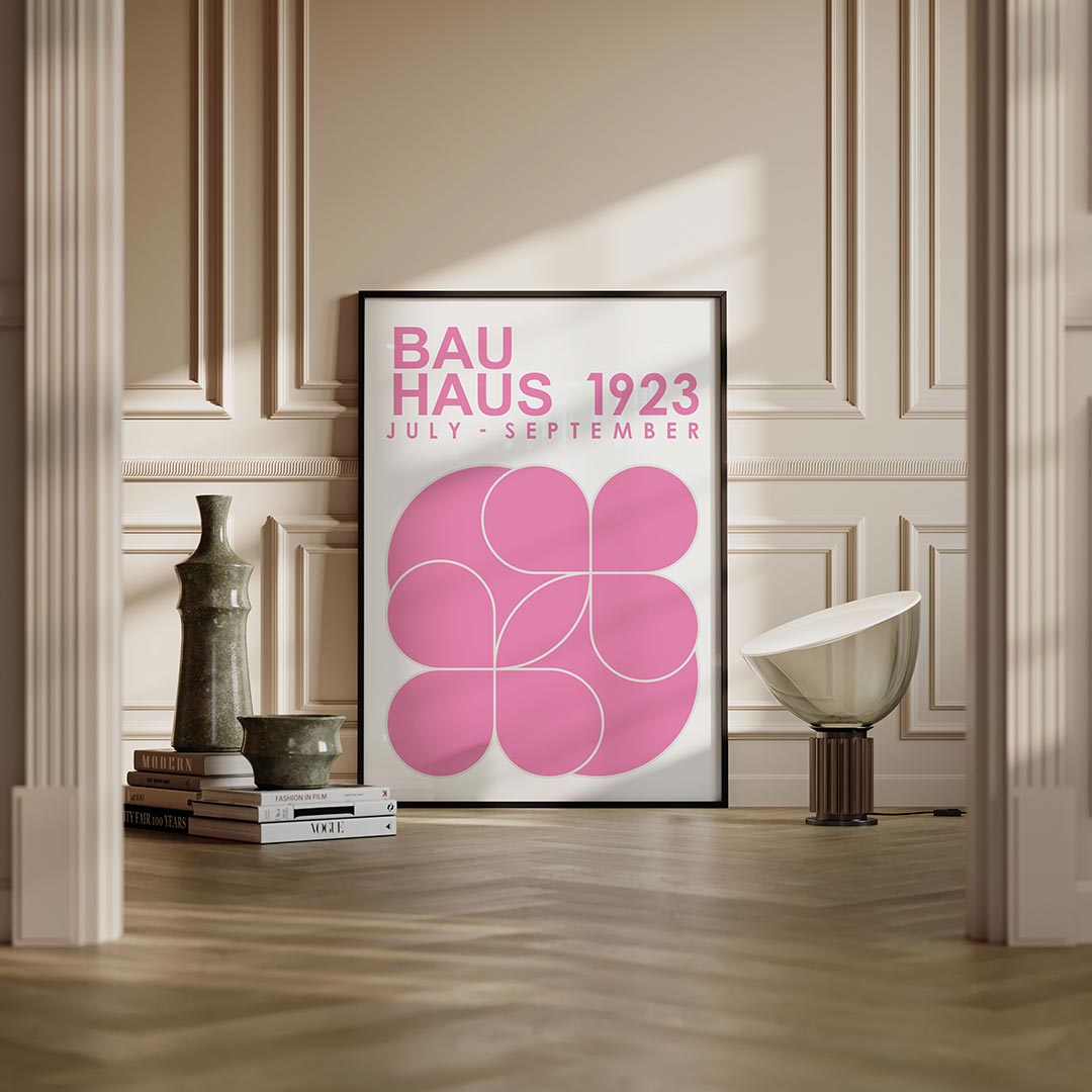 Roze cirkelpatronen Poster