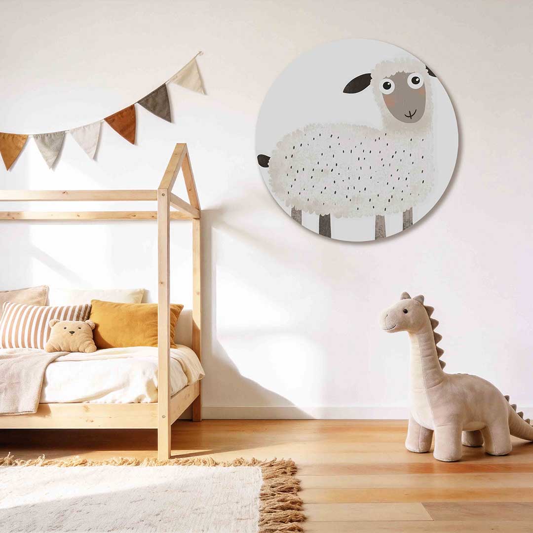 Schattig schaap Muurcirkel