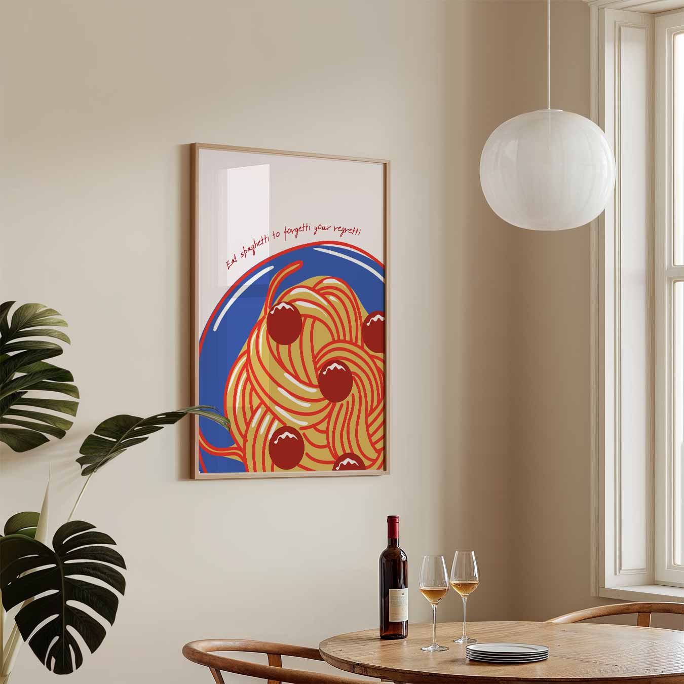 Spaghetti Regretti Poster-WallArtistic