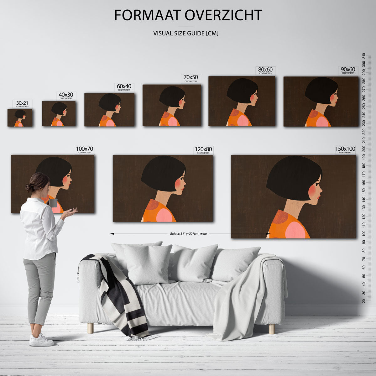 Profiel van vrouw Poster