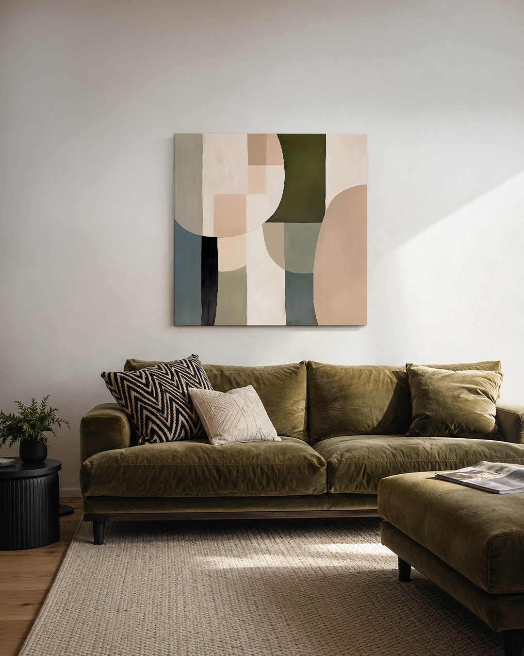 Geometrische vormen compositie Kunstwerk