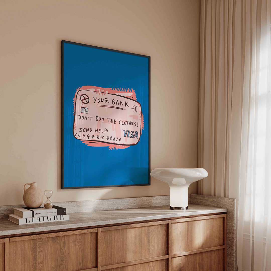 Creditcard illustratie Poster