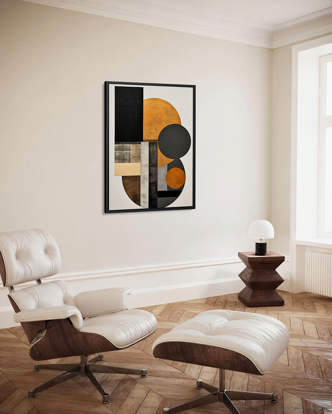 Geometrische vormen compositie Kunstwerk