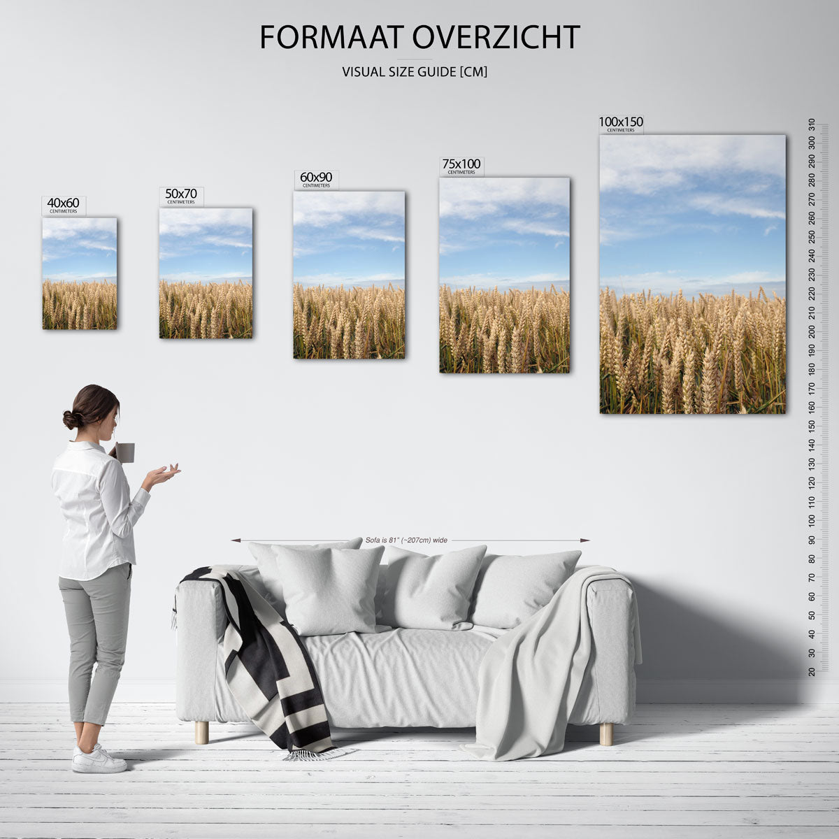 Gouden tarweveld Kunstwerk