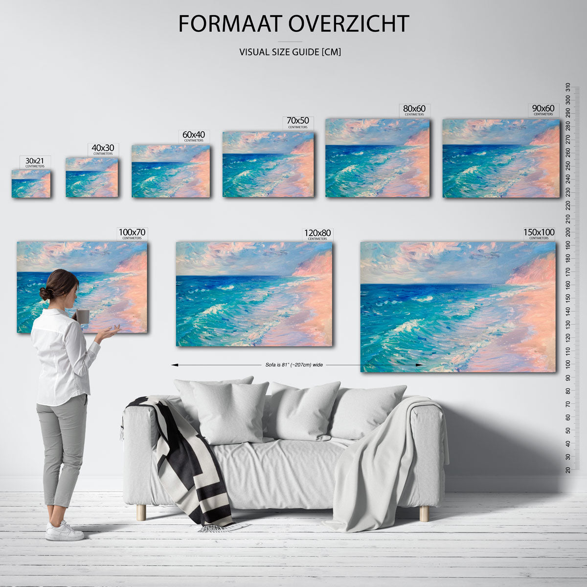 Zee en strand Poster