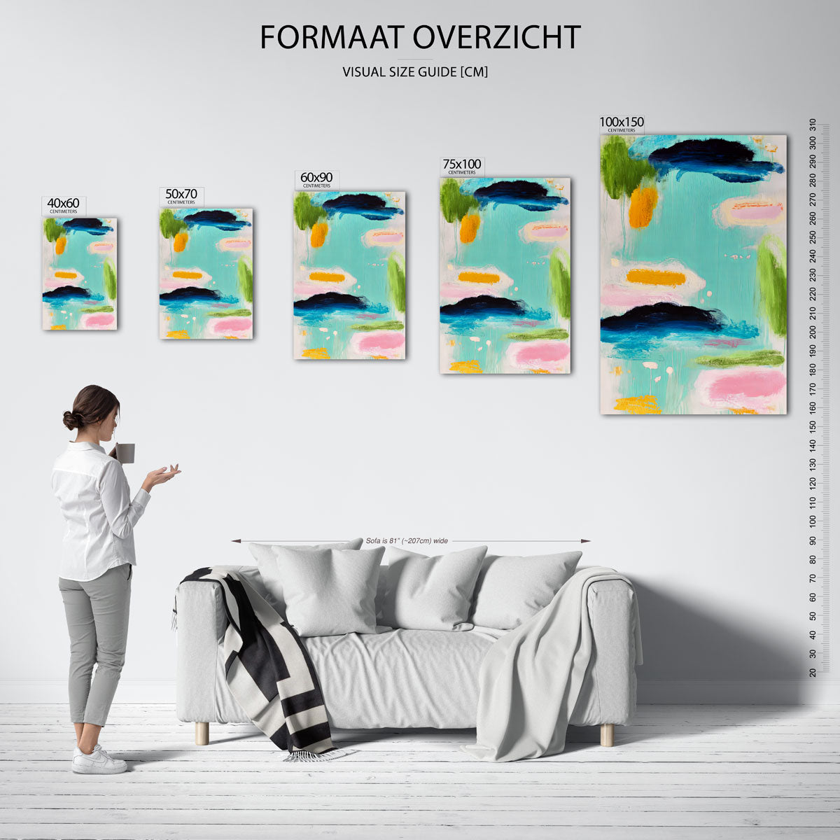 Kleurrijke vormen Kunstwerk