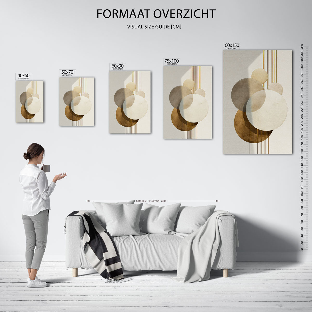 Geometrische cirkels Kunstwerk