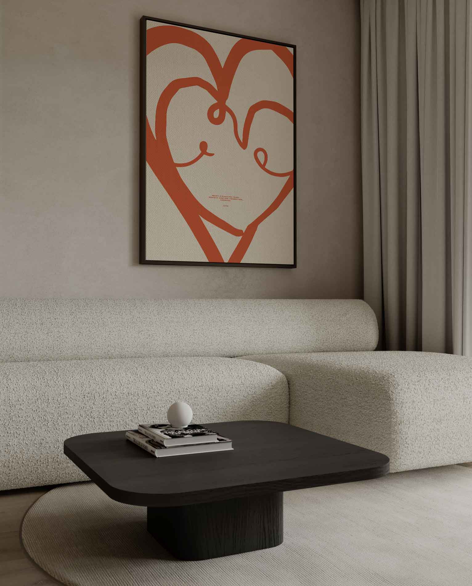 Liefdevolle Lijnen Kunstwerk-canvas-dibond-plexiglas-wanddecoratie-WallArtistic