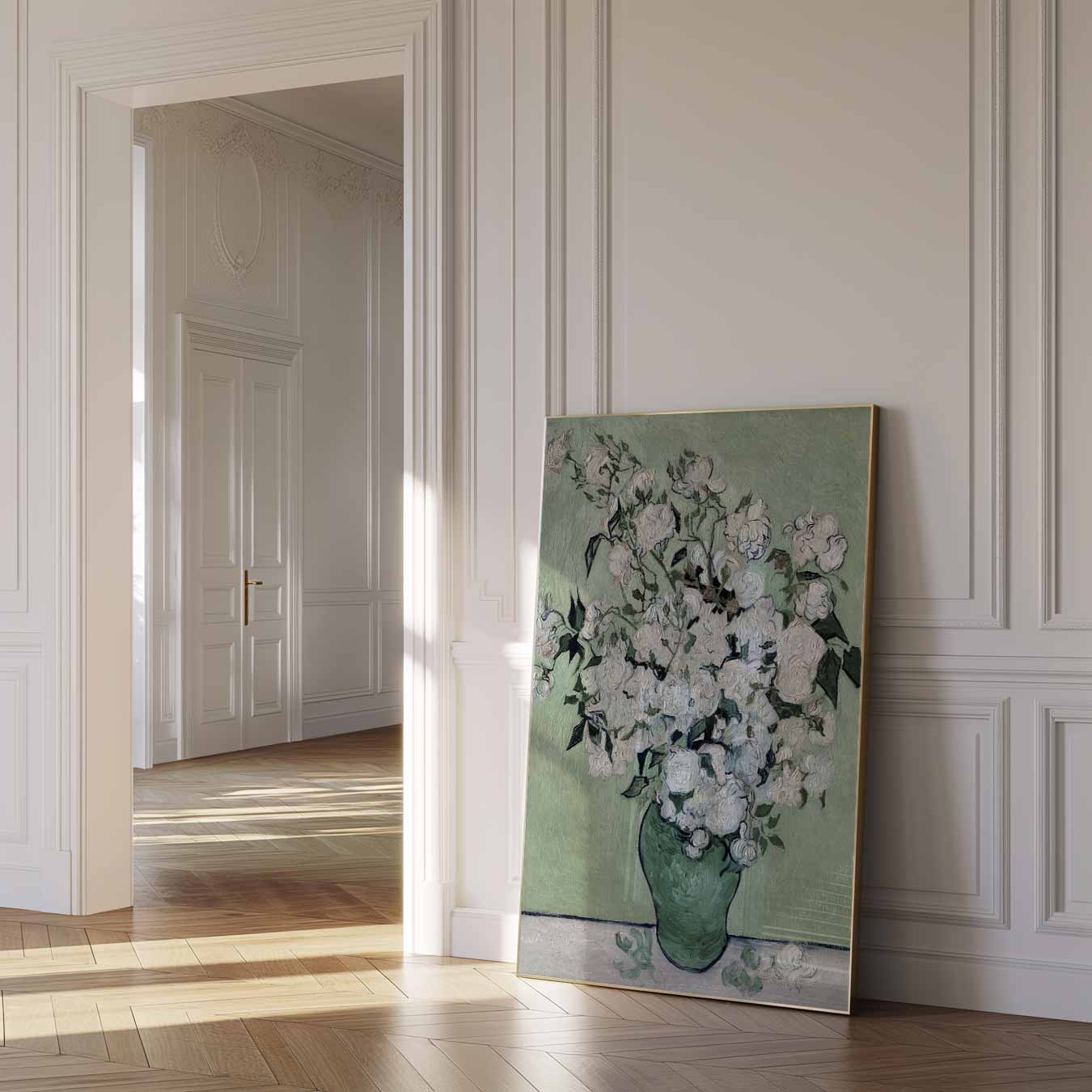 Bloemenpracht in Groen Poster-WallArtistic