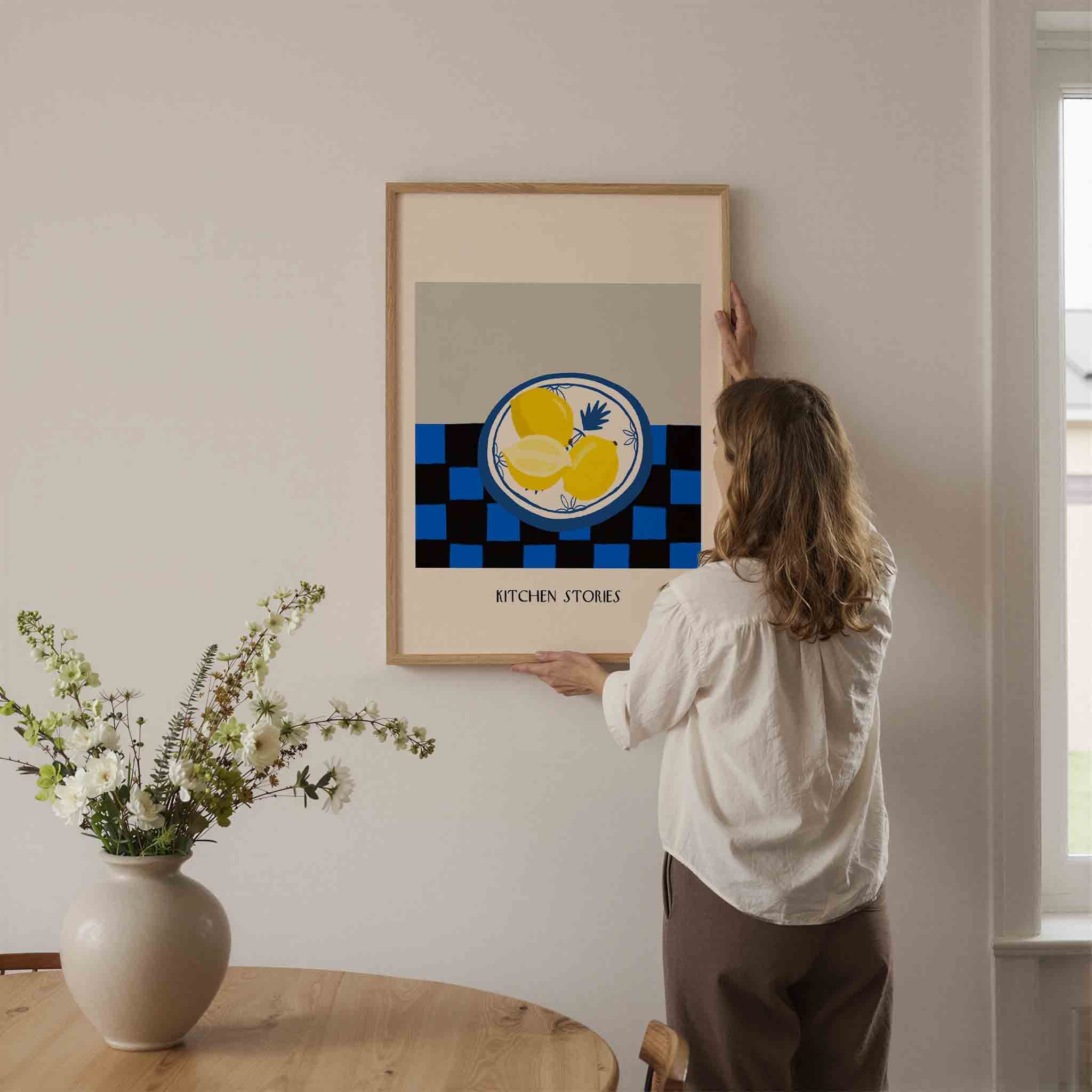 Citroenen op bord Poster