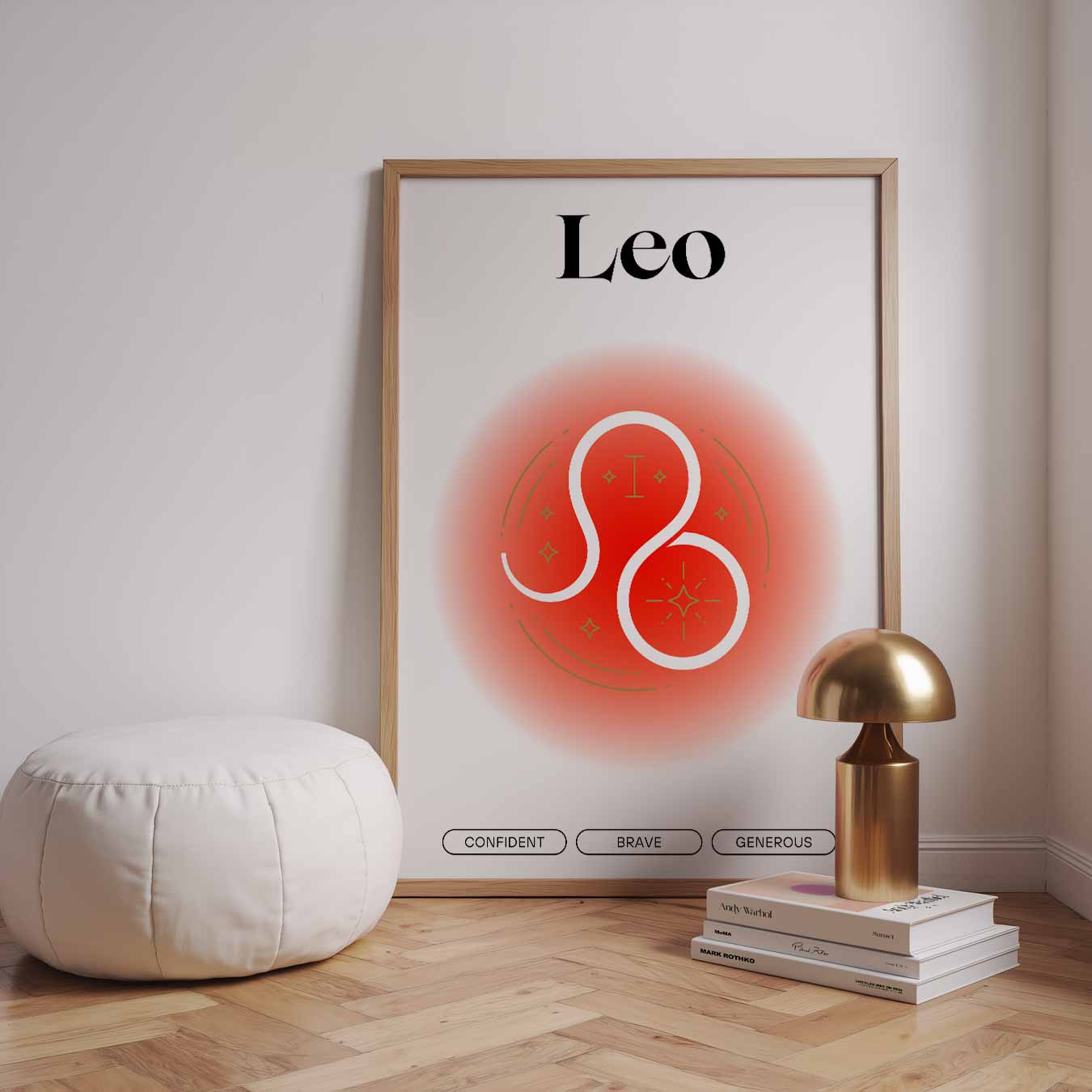 Stijlvolle Leo Astro Poster-WallArtistic