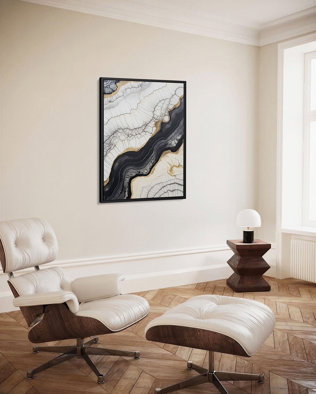 Organische lijnen compositie Kunstwerk