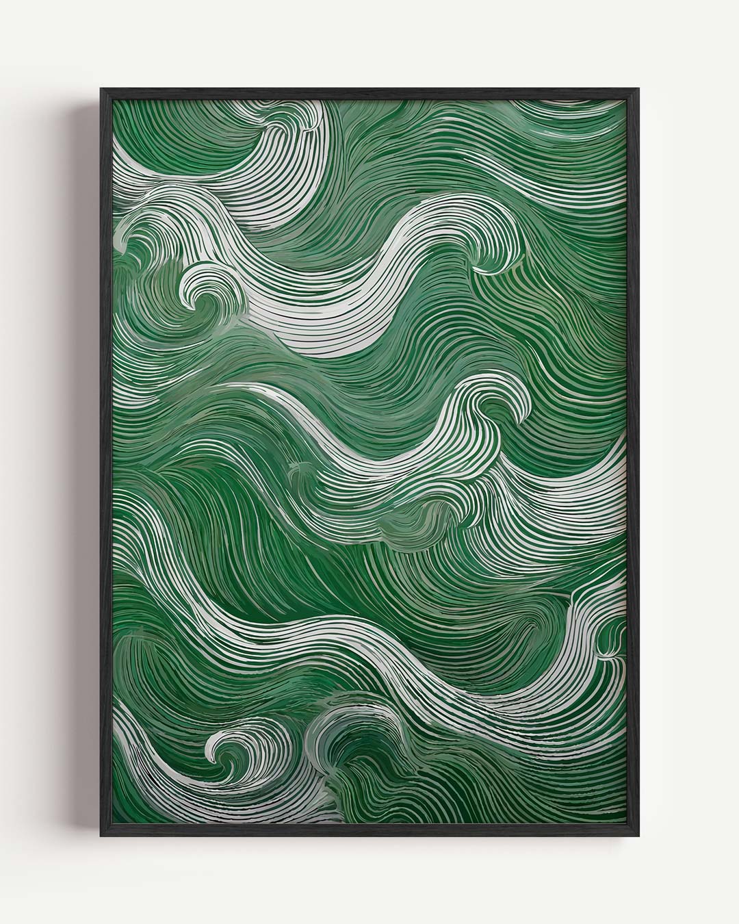 Golvende Groene Patronen Poster-WallArtistic