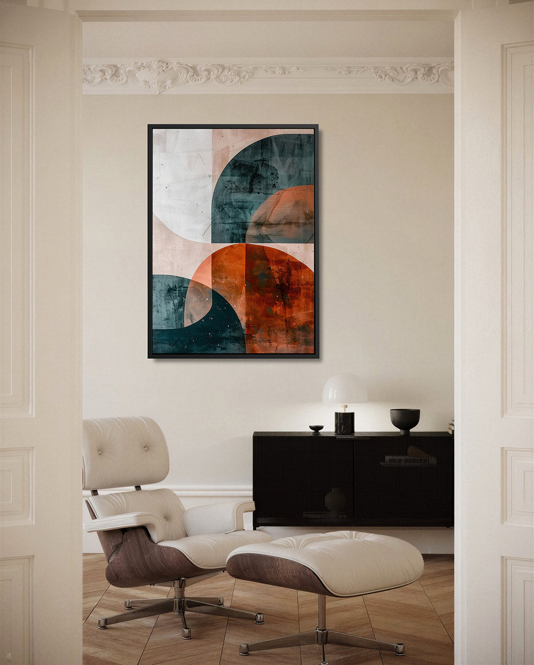 Geometrische vormen compositie Kunstwerk