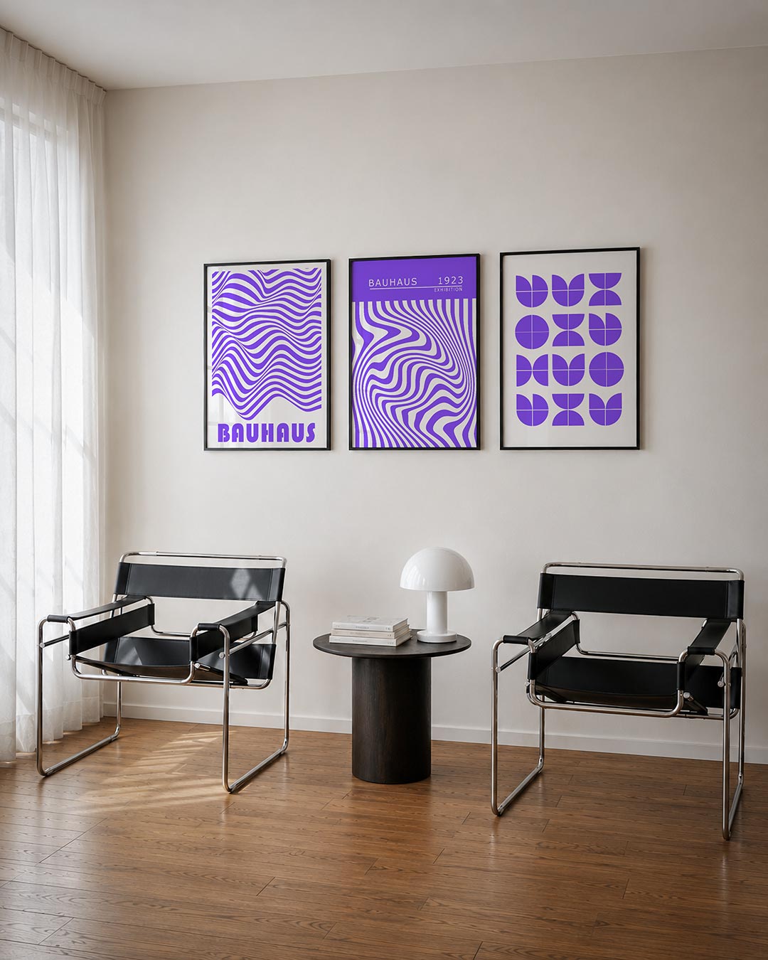 Golvend lijnenspel Posterset