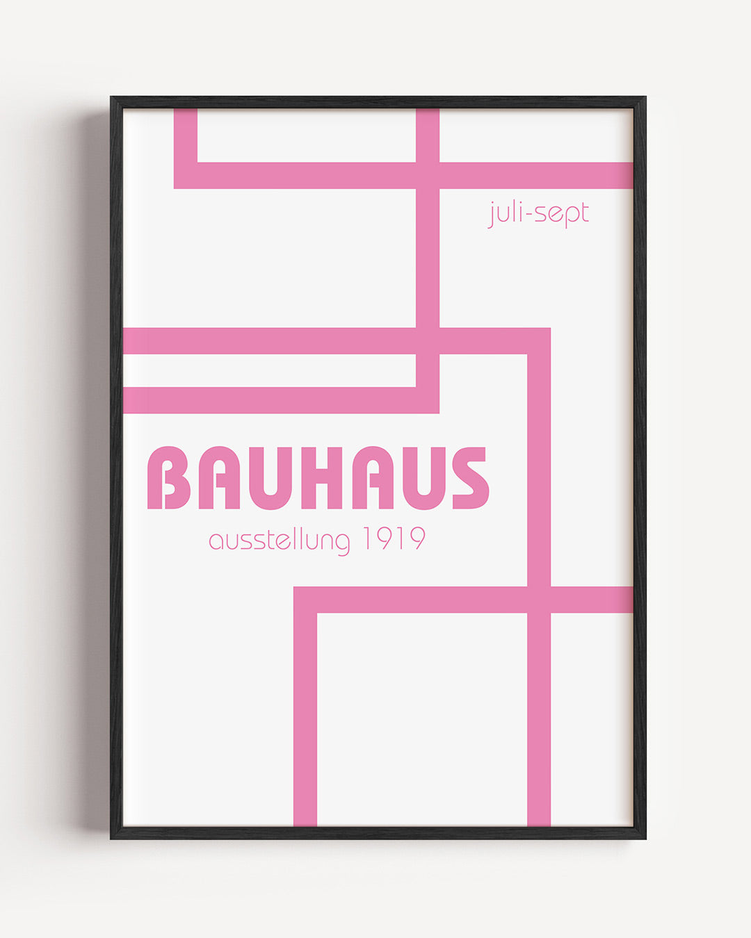 Roze lijnenspel Poster