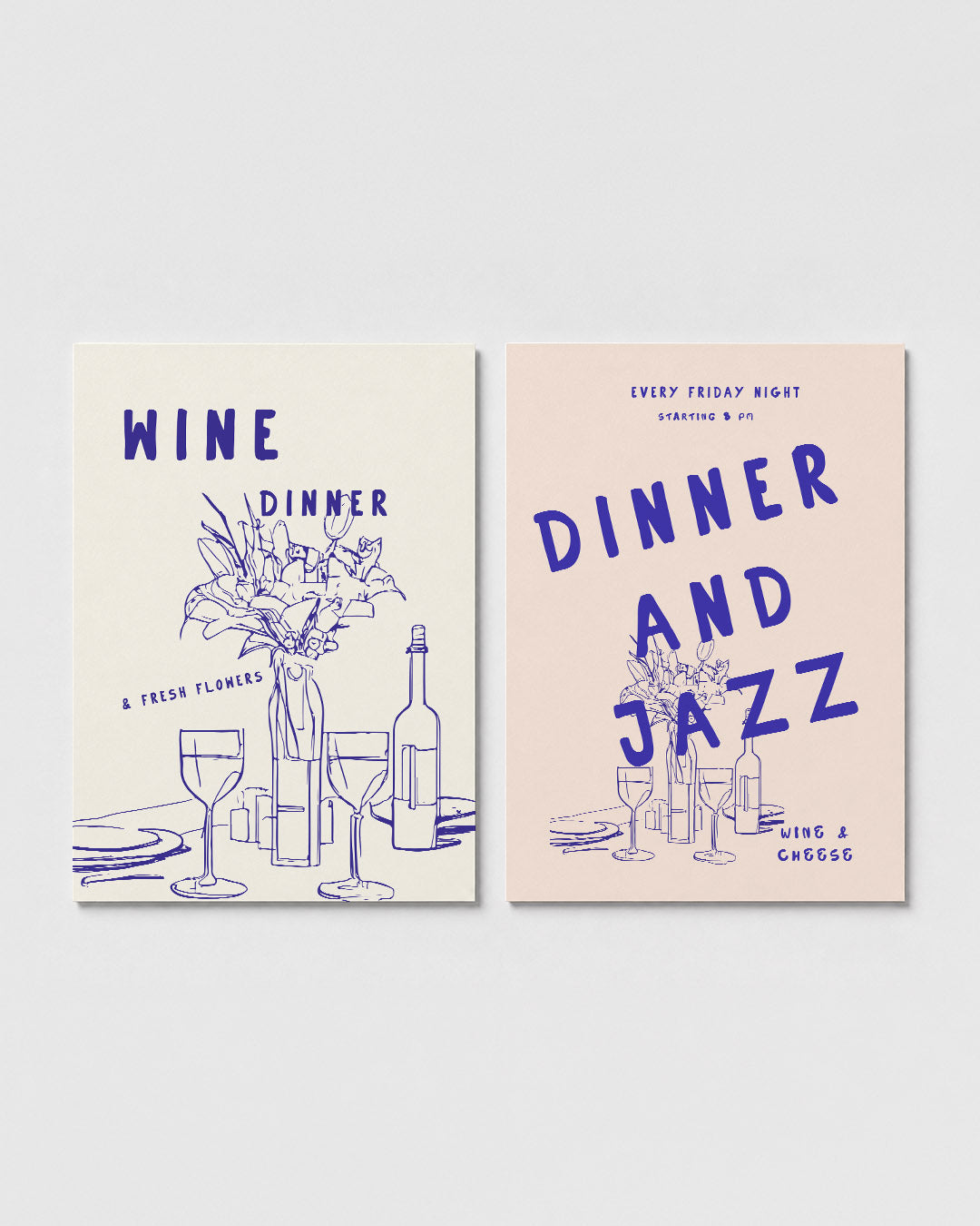 Lijnen en tafelsfeer Posterset