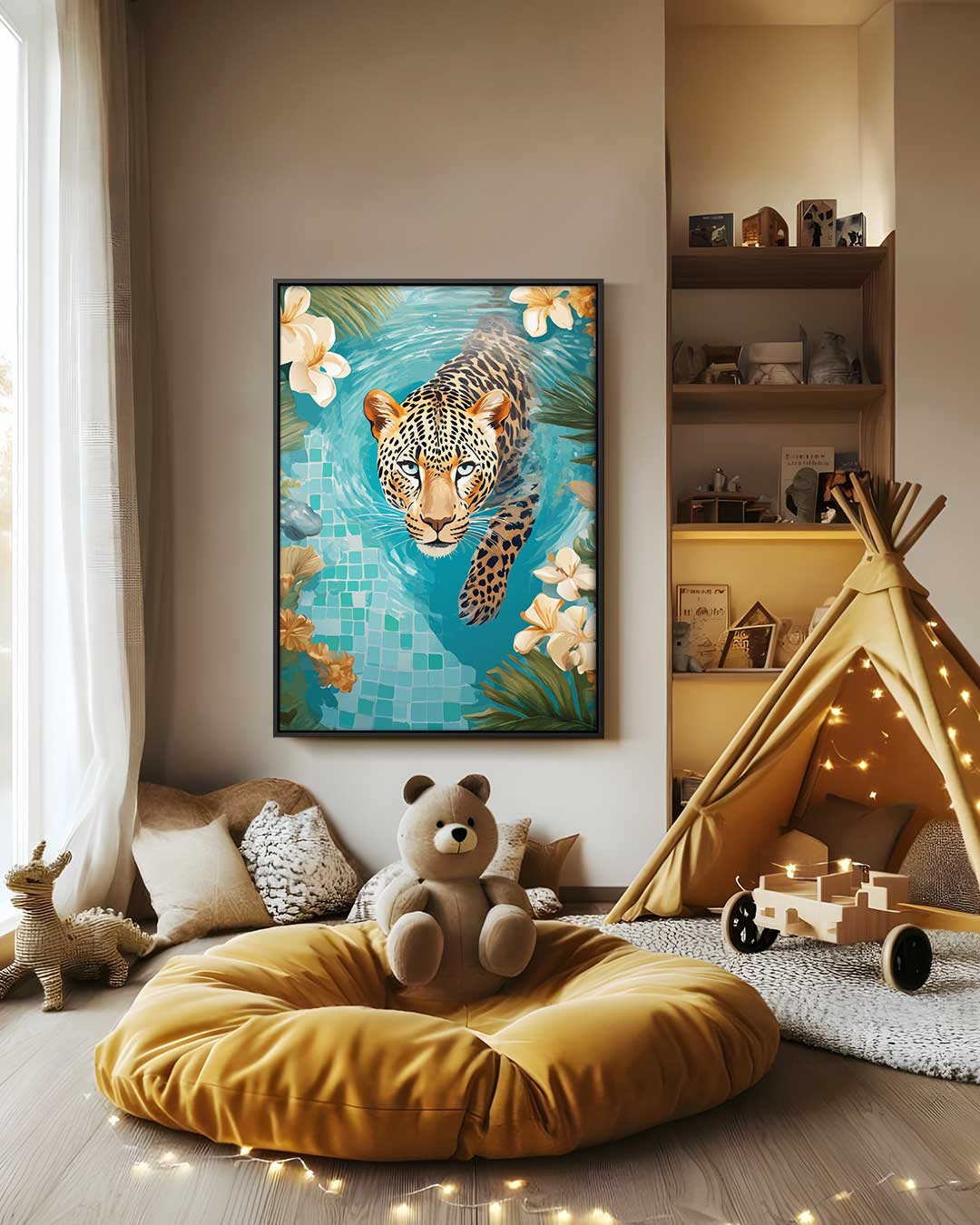 Majestueuze Luipaard in de Tropen Kunstwerk