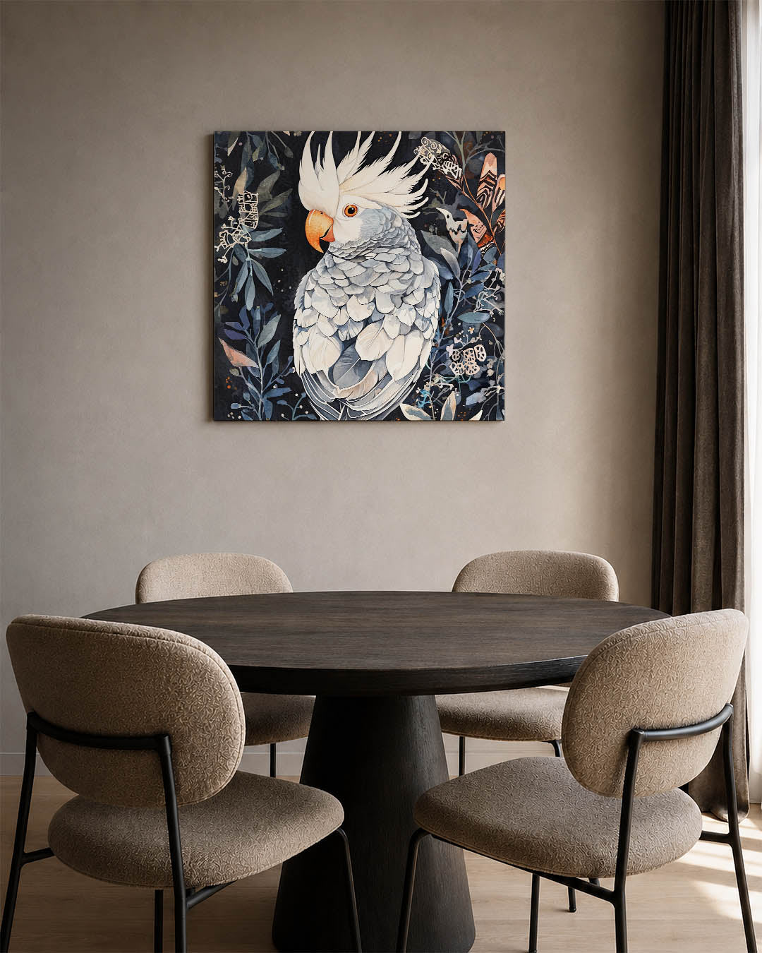 Vogels en bladeren Kunstwerk