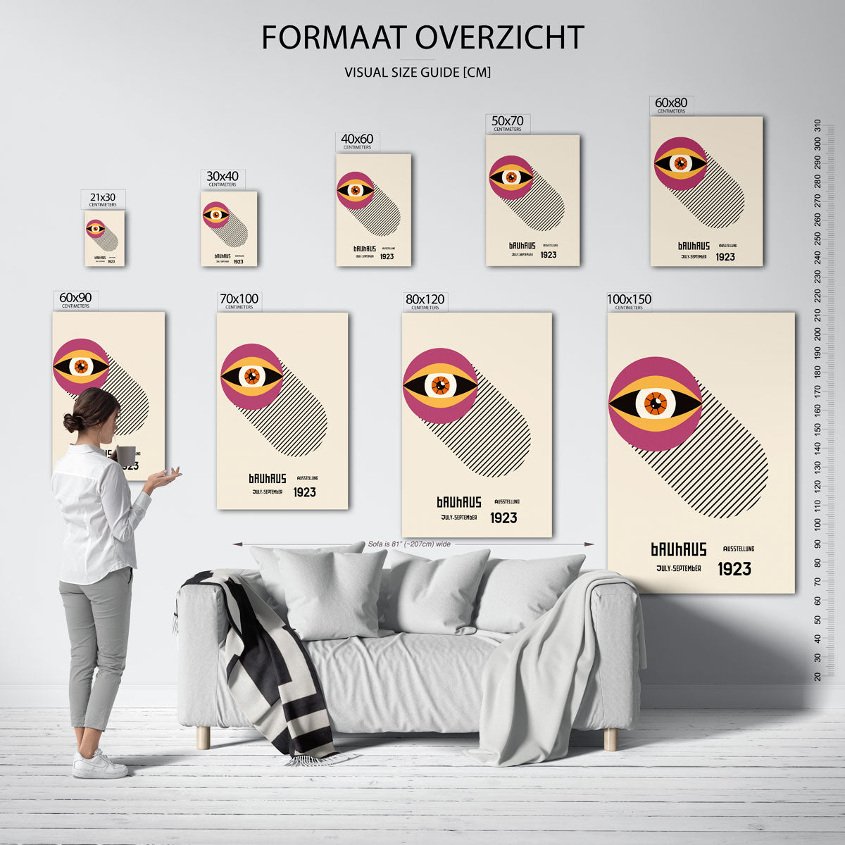 Oog en lijnen Poster