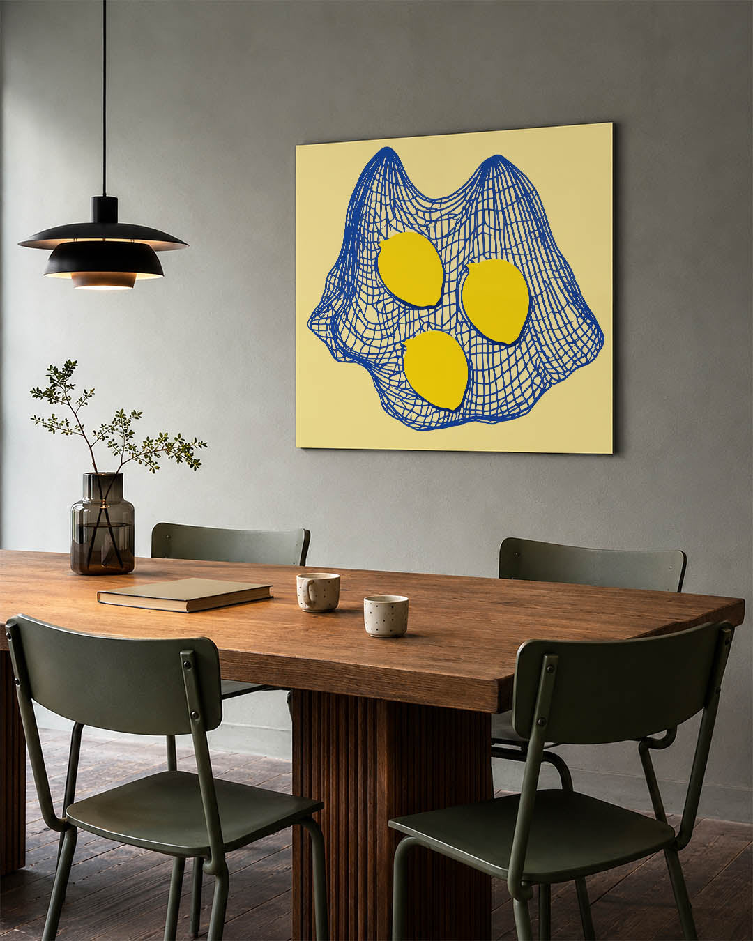 Citroenen in net Kunstwerk