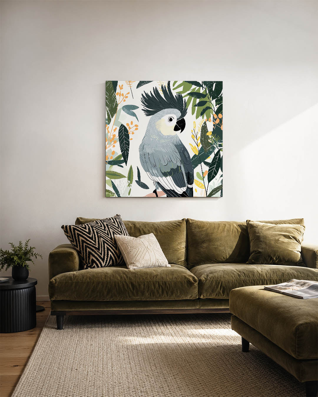 Vogels en bladeren Kunstwerk