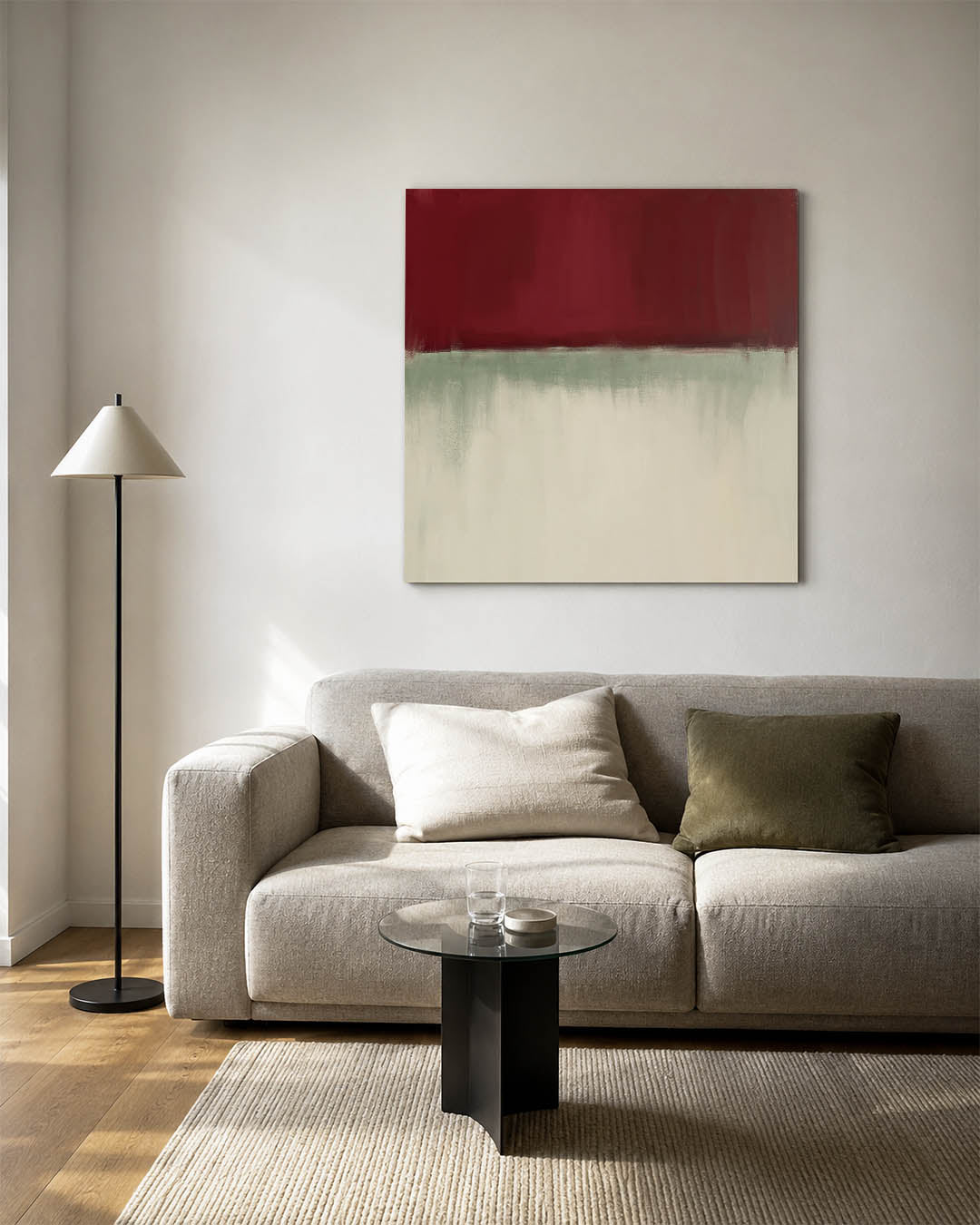 Horizontale kleurenlagen Kunstwerk