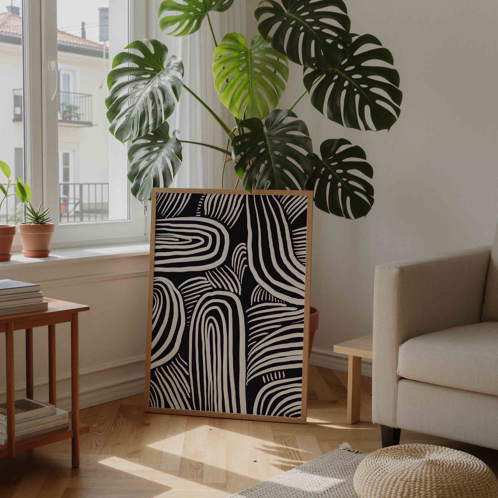 Abstracte lijnen Poster