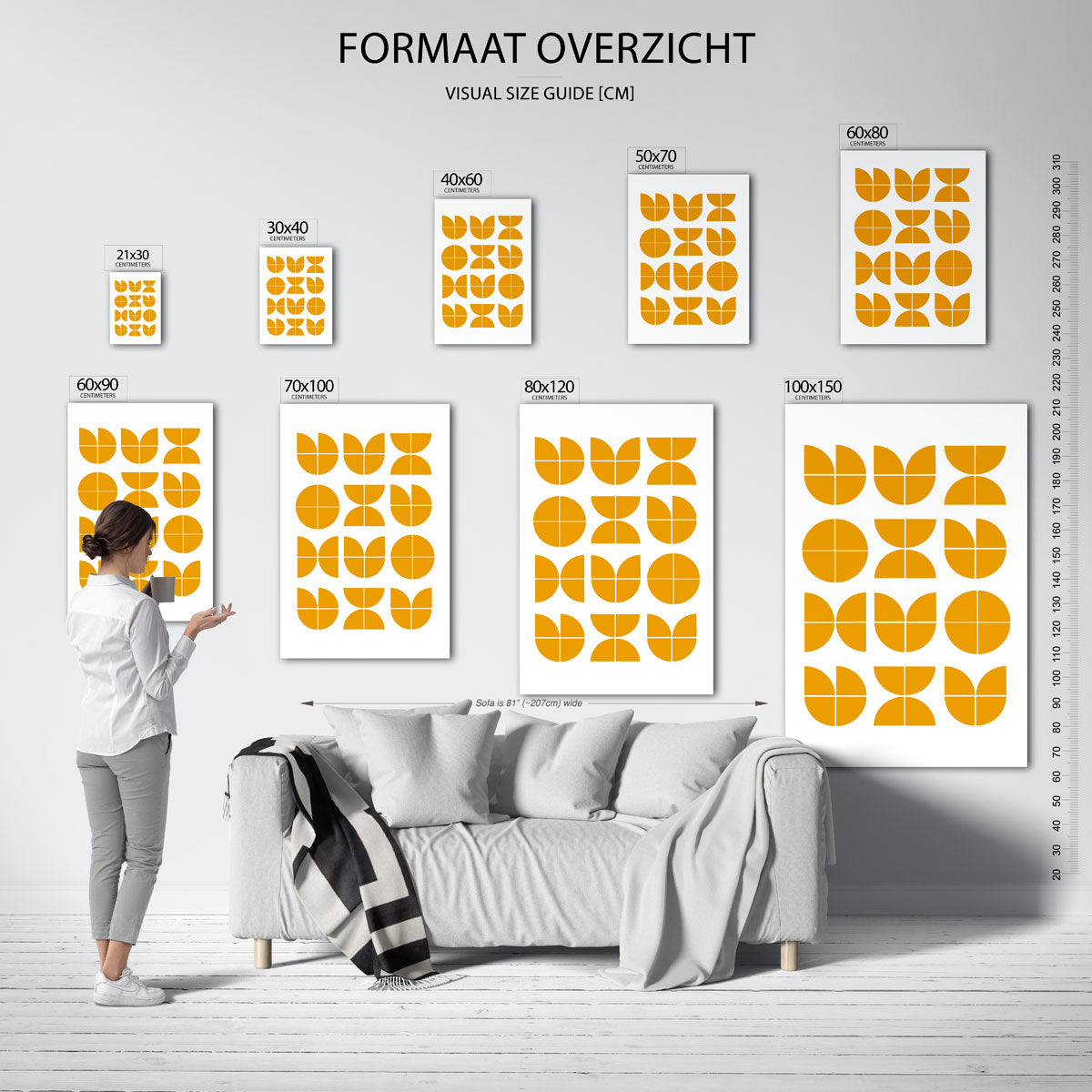 Vormritme en kleur Poster