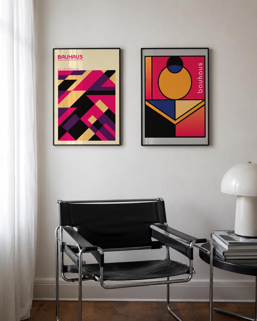 Kleurrijke vlakverdeling Posterset
