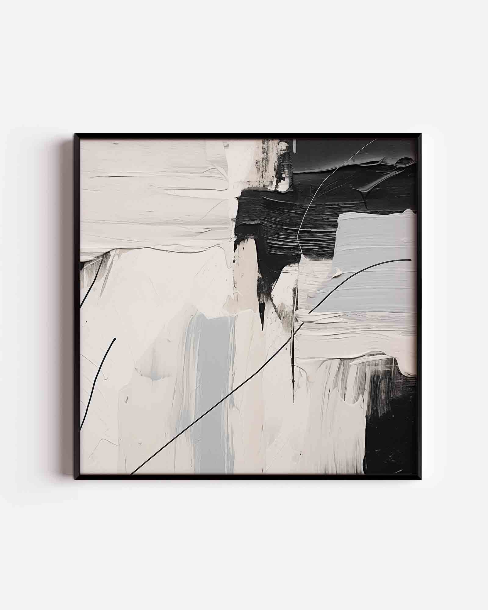 Abstracte zwart wit Poster