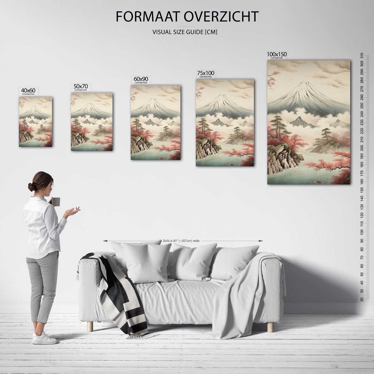 Serene berglandschap Kunstwerk