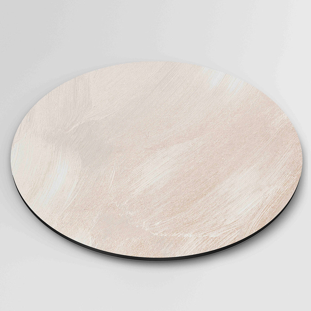 Beige penseelstreken Muurcirkel