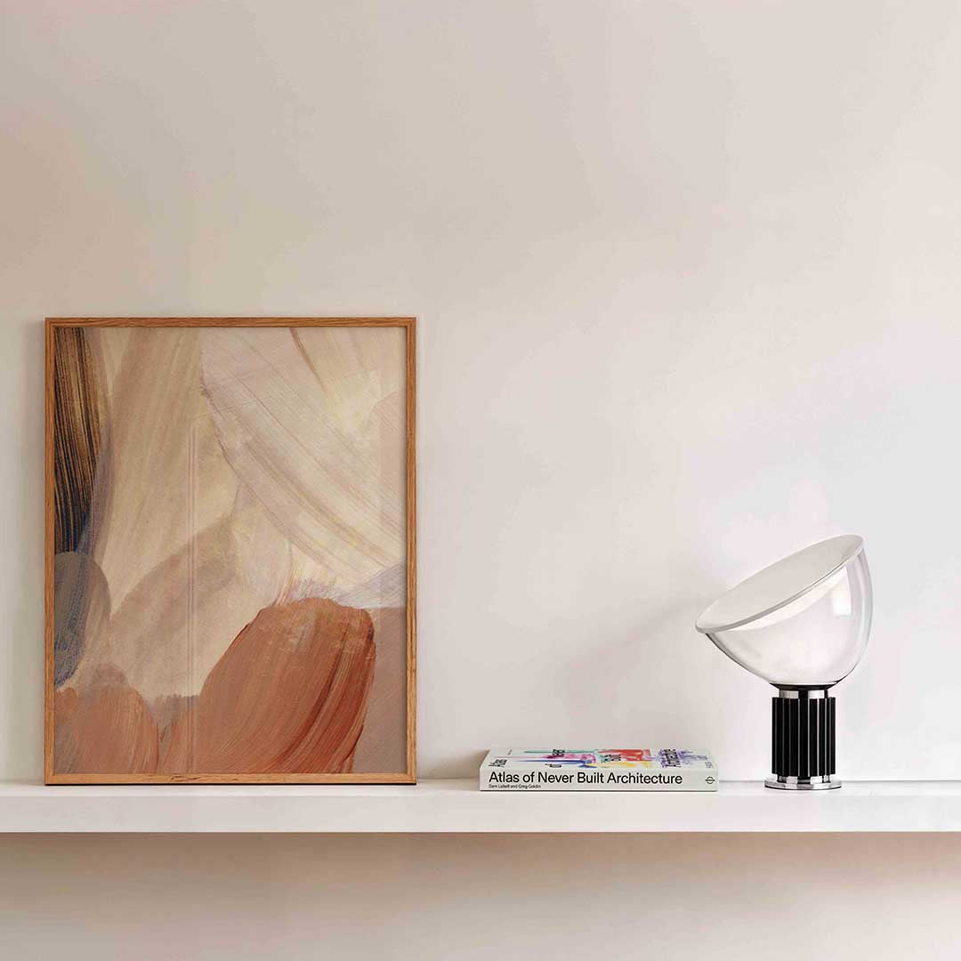 Abstracte penseelstreken Poster