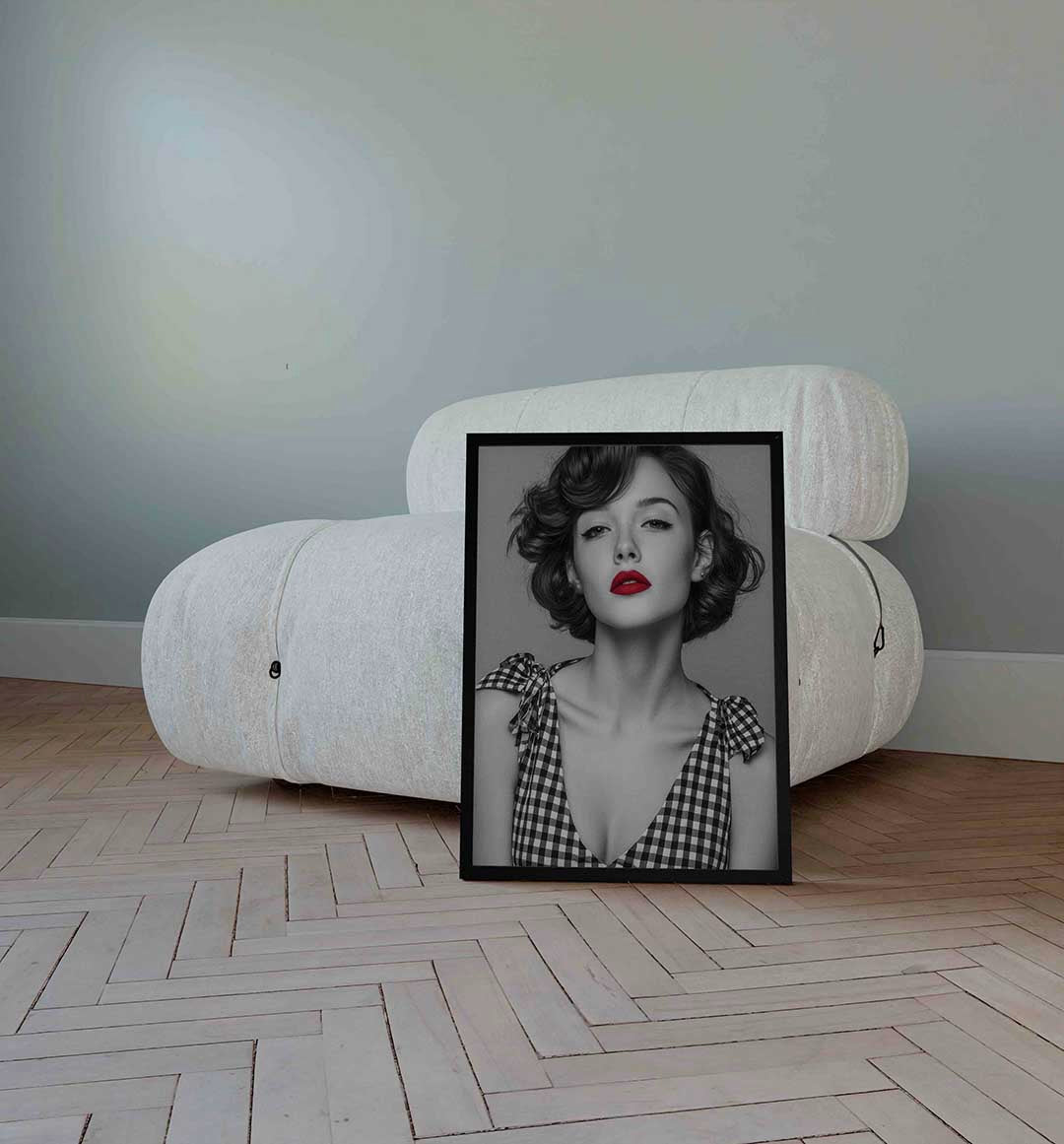 Vrouw met rode lippen Poster
