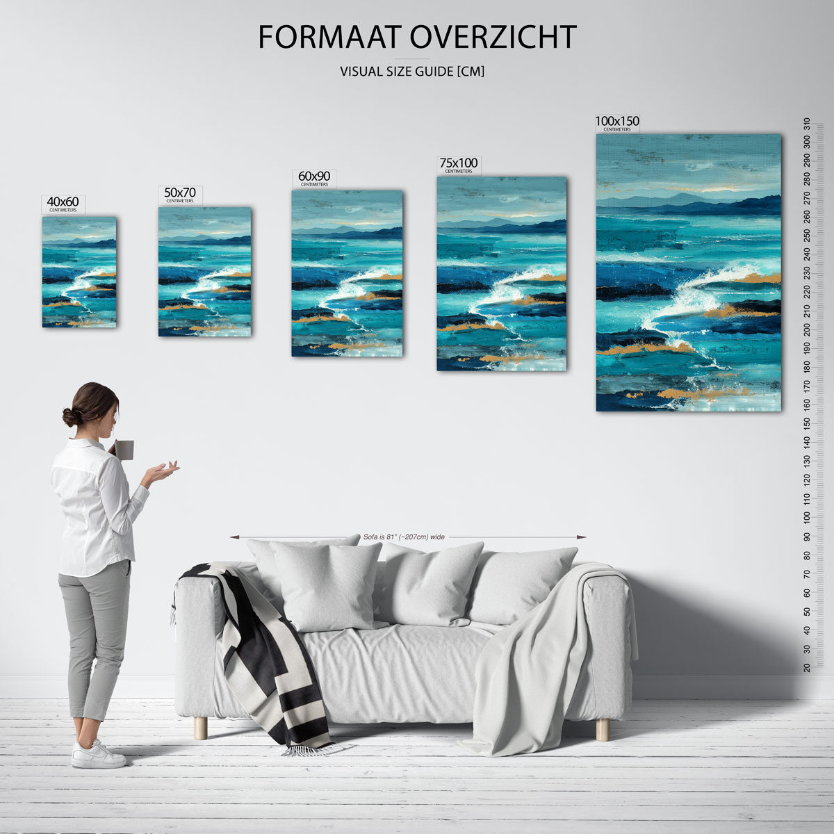 Zeegezichten Kunstwerk