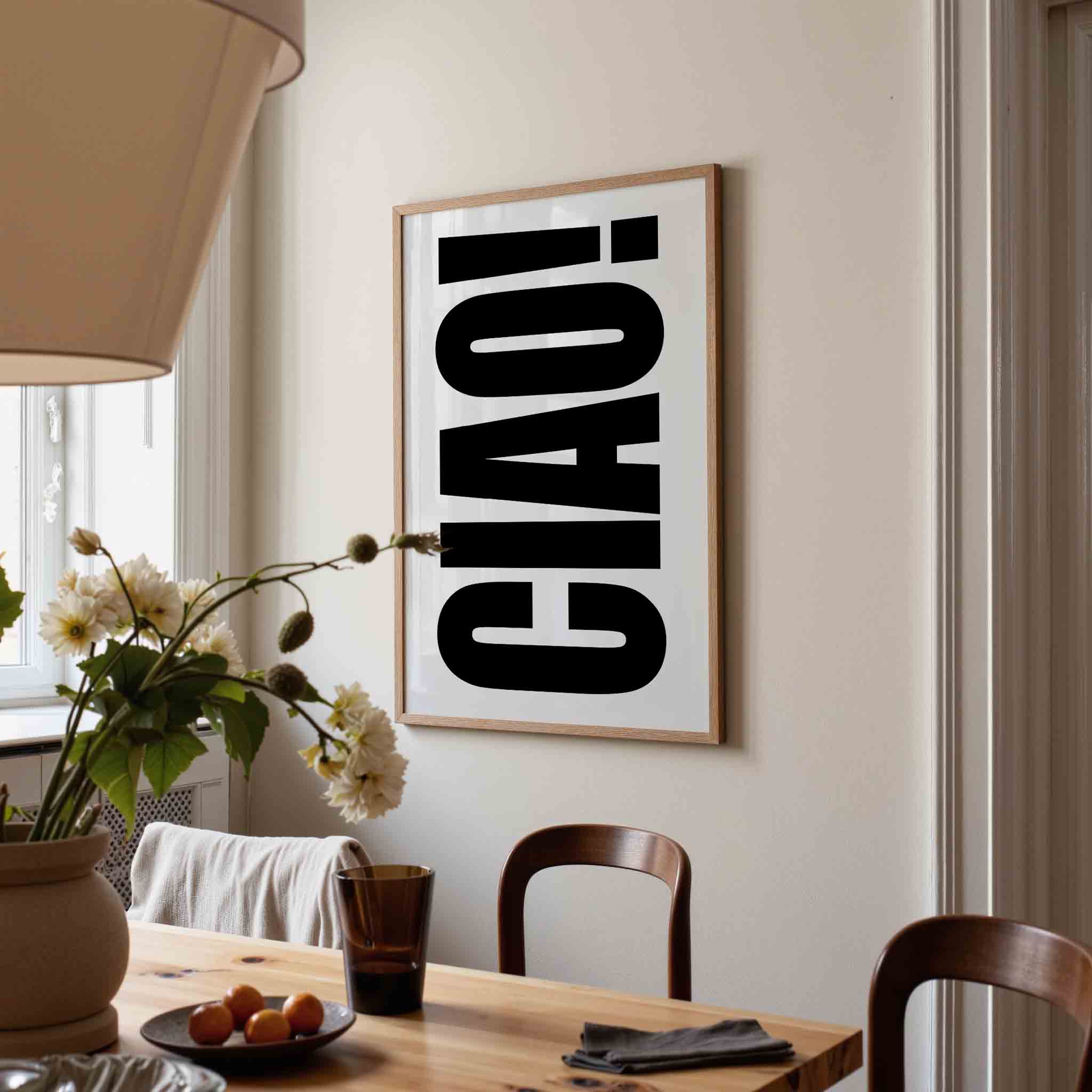 Ciao typografie Poster